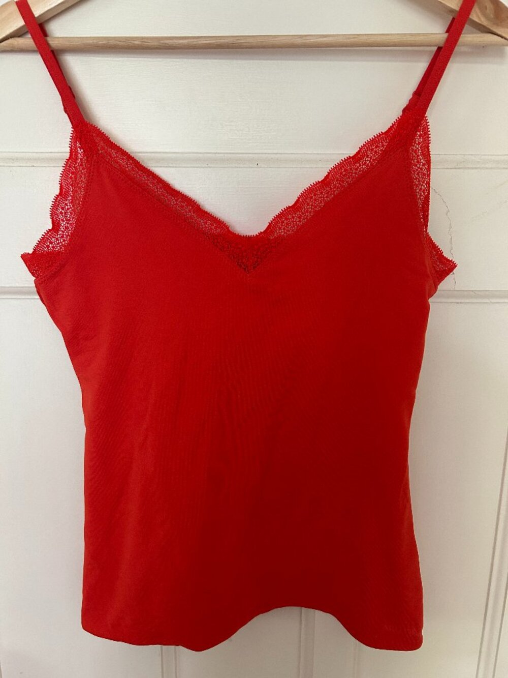 Aritzia Burnt Orange Lace Camisole, Size M